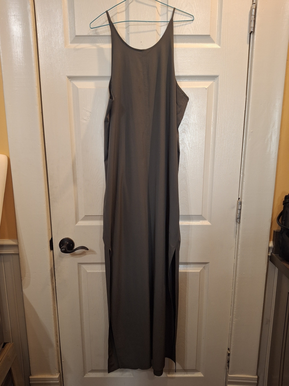 Athleta Hayes Olive Green Sleeveless Maxi Dress with Pockets - Picture 3 of 6